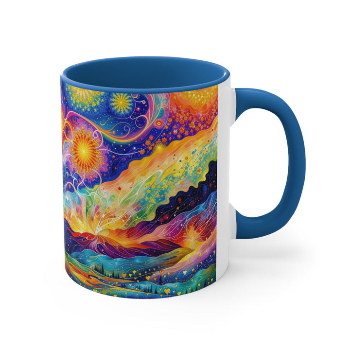 Cosmic Vibrant Landscape - Accent Coffee Mug - Mug - g(0D·IO) - Pink - 11oz -