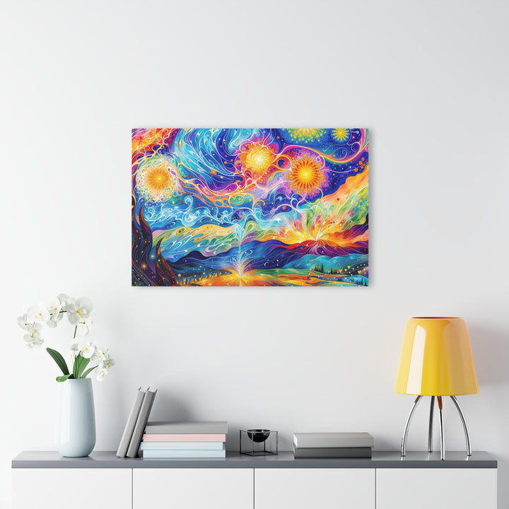 Cosmic Vibrant Landscape - Acrylic Prints (French Cleat Hanging) - Home Decor - g(0D·IO) - 24" x 36" (Vertical) - 0.25'' -