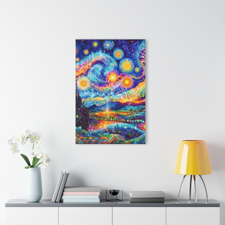 Cosmic Vibrant Landscape - Acrylic Prints (French Cleat Hanging) - Home Decor - g(0D·IO) - 24" x 36" (Vertical) - 0.25'' -