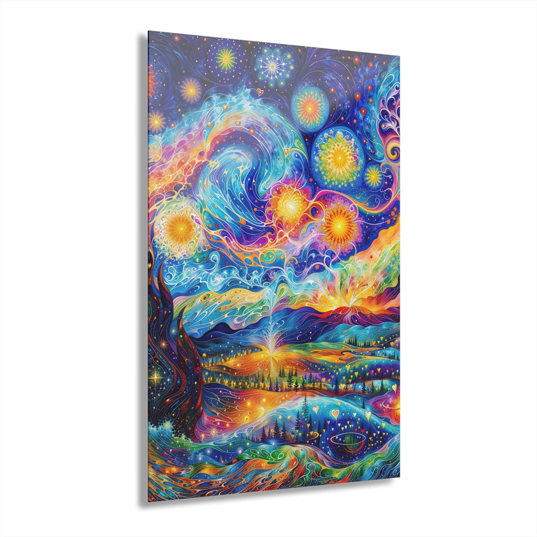 Cosmic Vibrant Landscape - Acrylic Prints (French Cleat Hanging) - Home Decor - g(0D·IO) - 24" x 36" (Vertical) - 0.25'' -