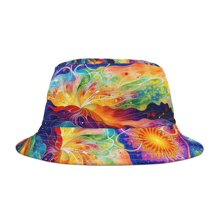 Cosmic Vibrant Landscape - Bucket Hat - Hats - g(0D·IO) - Large - White stitching -