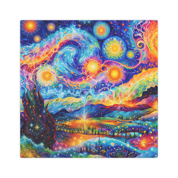 Cosmic Vibrant Landscape - Canvas Photo Tile - Canvas - g(0D·IO) - 8" x 8" (Square) - 0.5" -