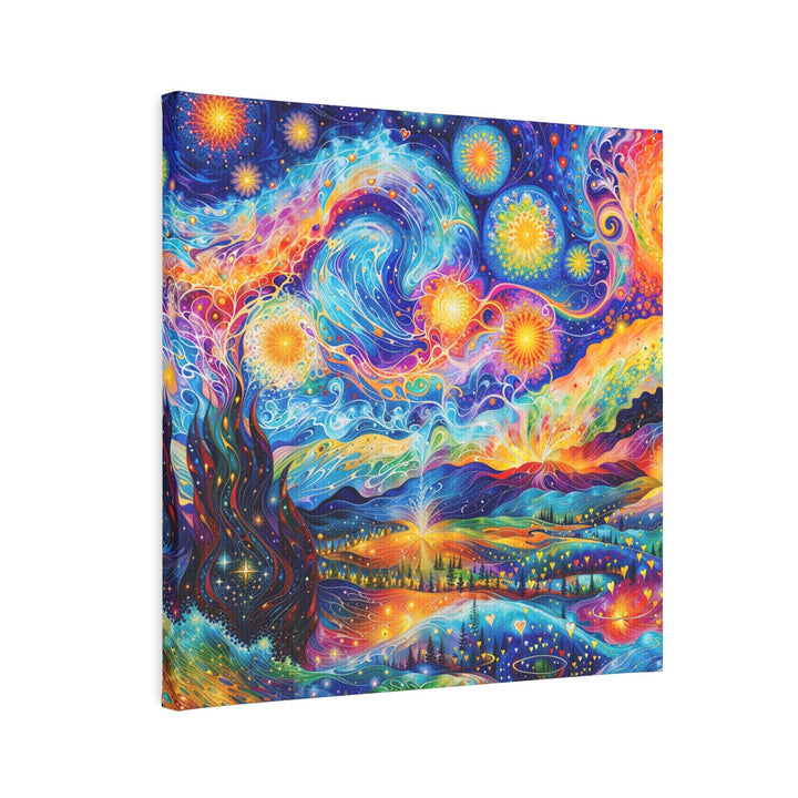 Cosmic Vibrant Landscape - Canvas Photo Tile - Canvas - g(0D·IO) - 8" x 8" (Square) - 0.5" -