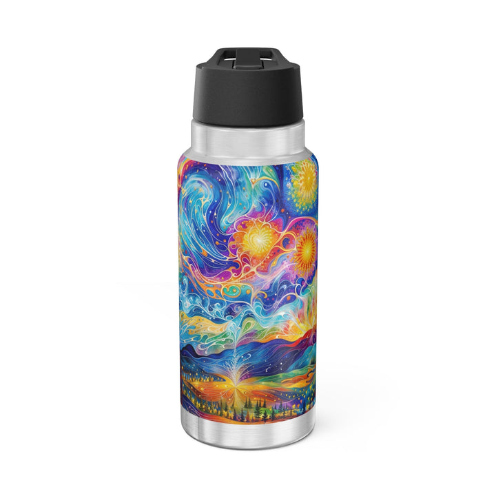 Cosmic Vibrant Landscape - Gator Tumbler 32oz - Mug - g(0D·IO) - Silver - 32oz -