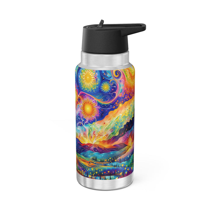 Cosmic Vibrant Landscape - Gator Tumbler 32oz - Mug - g(0D·IO) - Silver - 32oz -