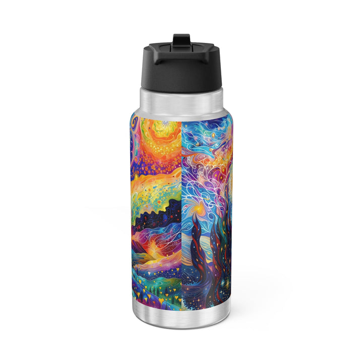 Cosmic Vibrant Landscape - Gator Tumbler 32oz - Mug - g(0D·IO) - Silver - 32oz -