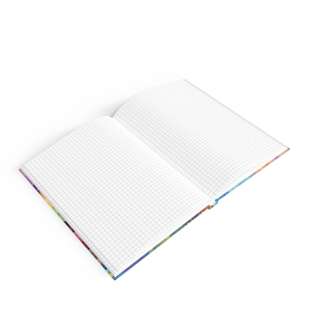 Cosmic Vibrant Landscape - Hard Backed Journal - Paper products - g(0D·IO) - Graph - A5 - White