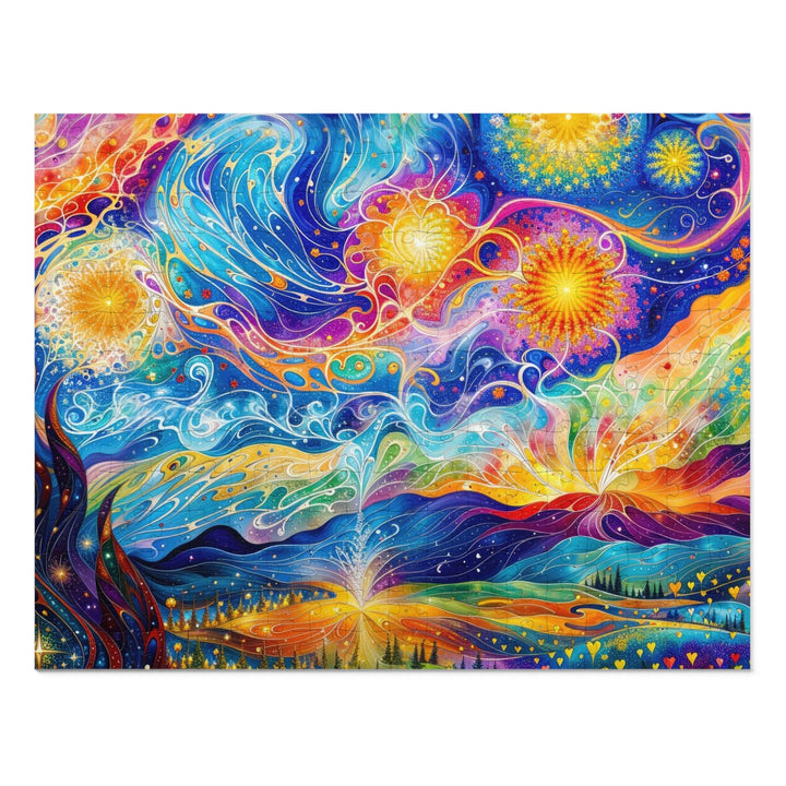 Cosmic Vibrant Landscape - Jigsaw Puzzle (100, 252, 500, 1000 pieces) - Puzzle - g(0D·IO) - 14" × 11" (252 pcs) - -