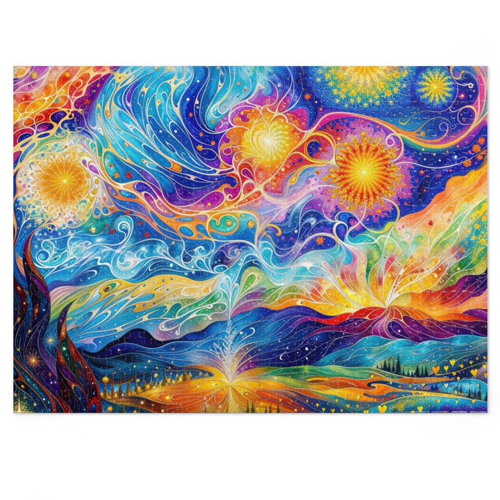 Cosmic Vibrant Landscape - Jigsaw Puzzle (100, 252, 500, 1000 pieces) - Puzzle - g(0D·IO) - 20.5" × 15" (500 pcs) - -