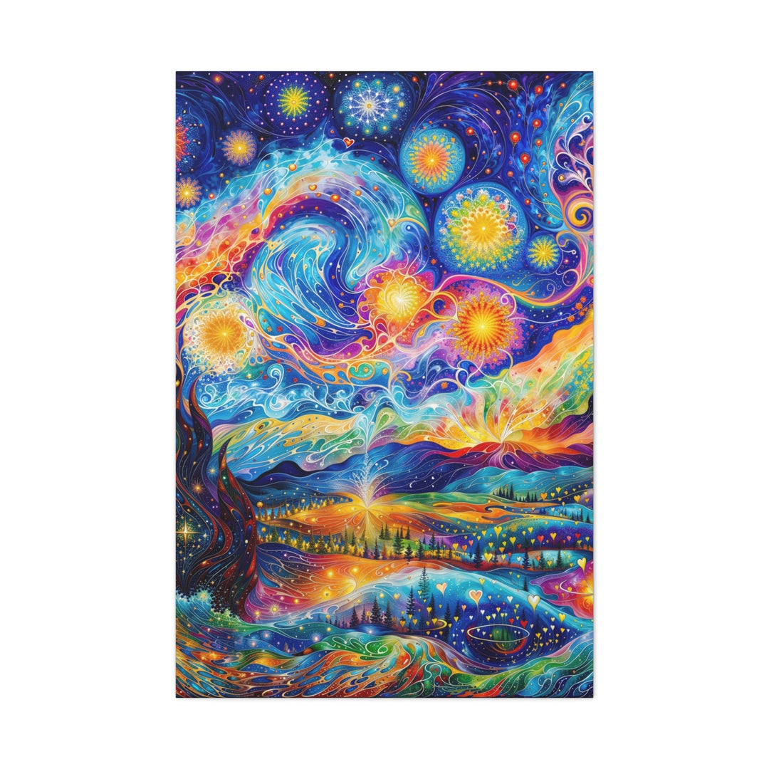 Cosmic Vibrant Landscape - Matte Canvas Print 1.25" - Canvas - g(0D·IO) - 32″ x 48″ (Vertical) - 1.25" -