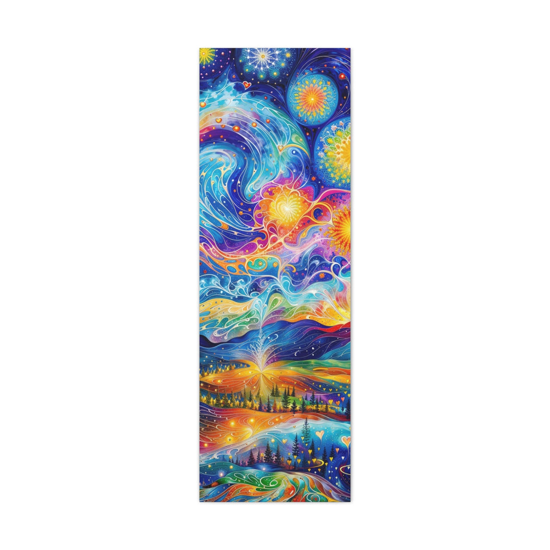 Cosmic Vibrant Landscape - Matte Canvas Print 1.25" - Canvas - g(0D·IO) - 16" x 48" (Vertical) - 1.25" -