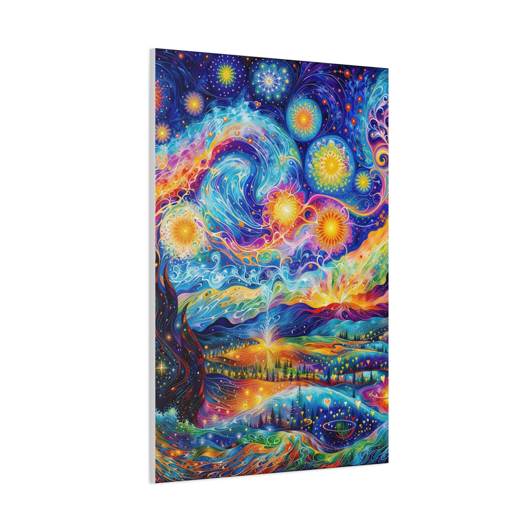 Cosmic Vibrant Landscape - Matte Canvas Print 1.25" - Canvas - g(0D·IO) - 36" x 36" - 1.25" -