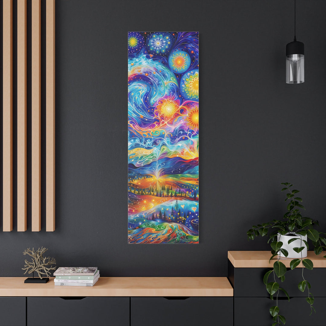 Cosmic Vibrant Landscape - Matte Canvas Print 1.25" - Canvas - g(0D·IO) - 36" x 36" - 1.25" -