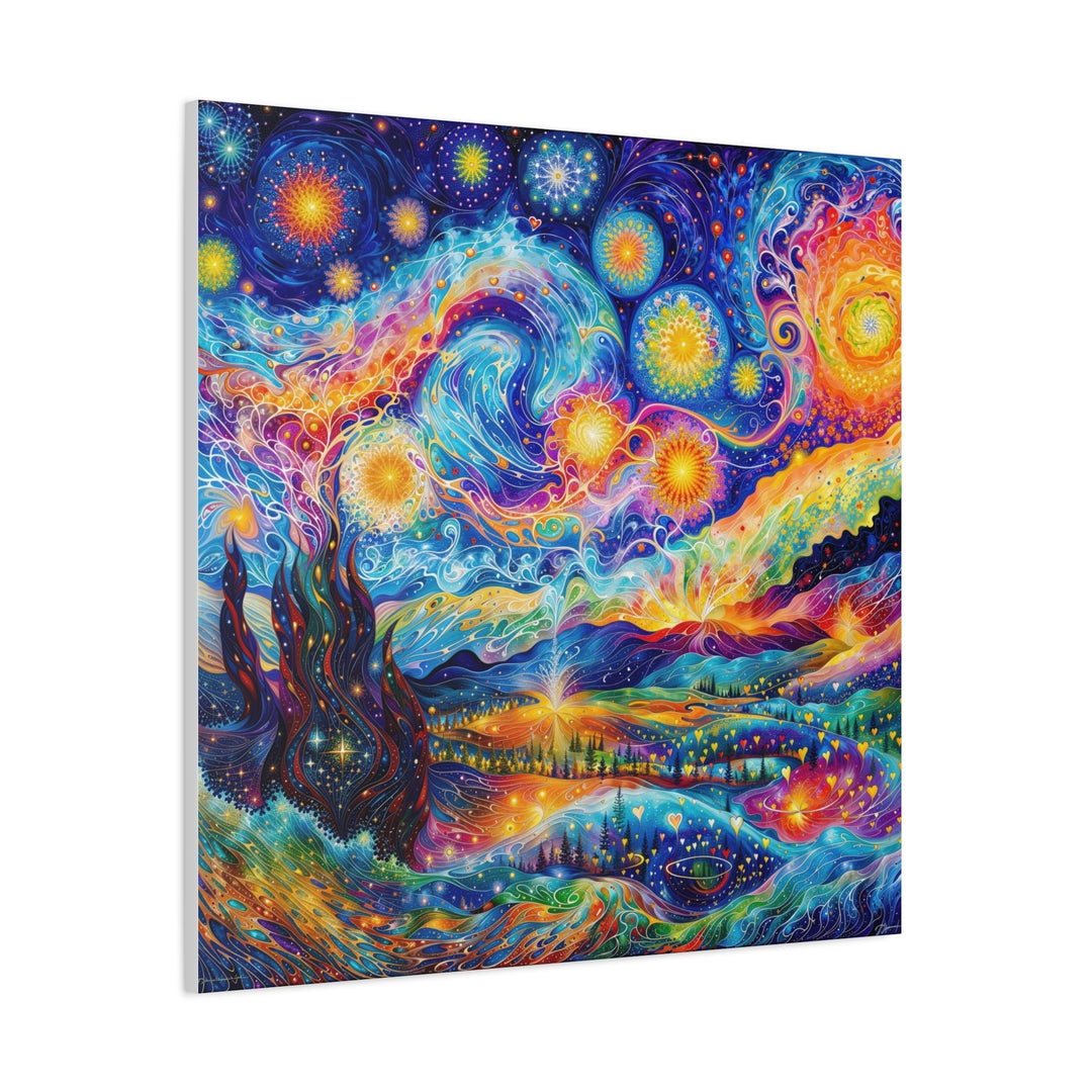 Cosmic Vibrant Landscape - Matte Canvas Print 1.25" - Canvas - g(0D·IO) - 36" x 36" - 1.25" -