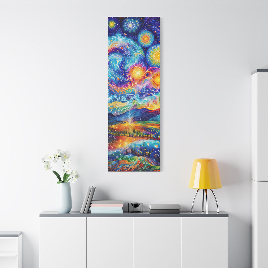 Cosmic Vibrant Landscape - Matte Canvas Print 1.25" - Canvas - g(0D·IO) - 36" x 36" - 1.25" -