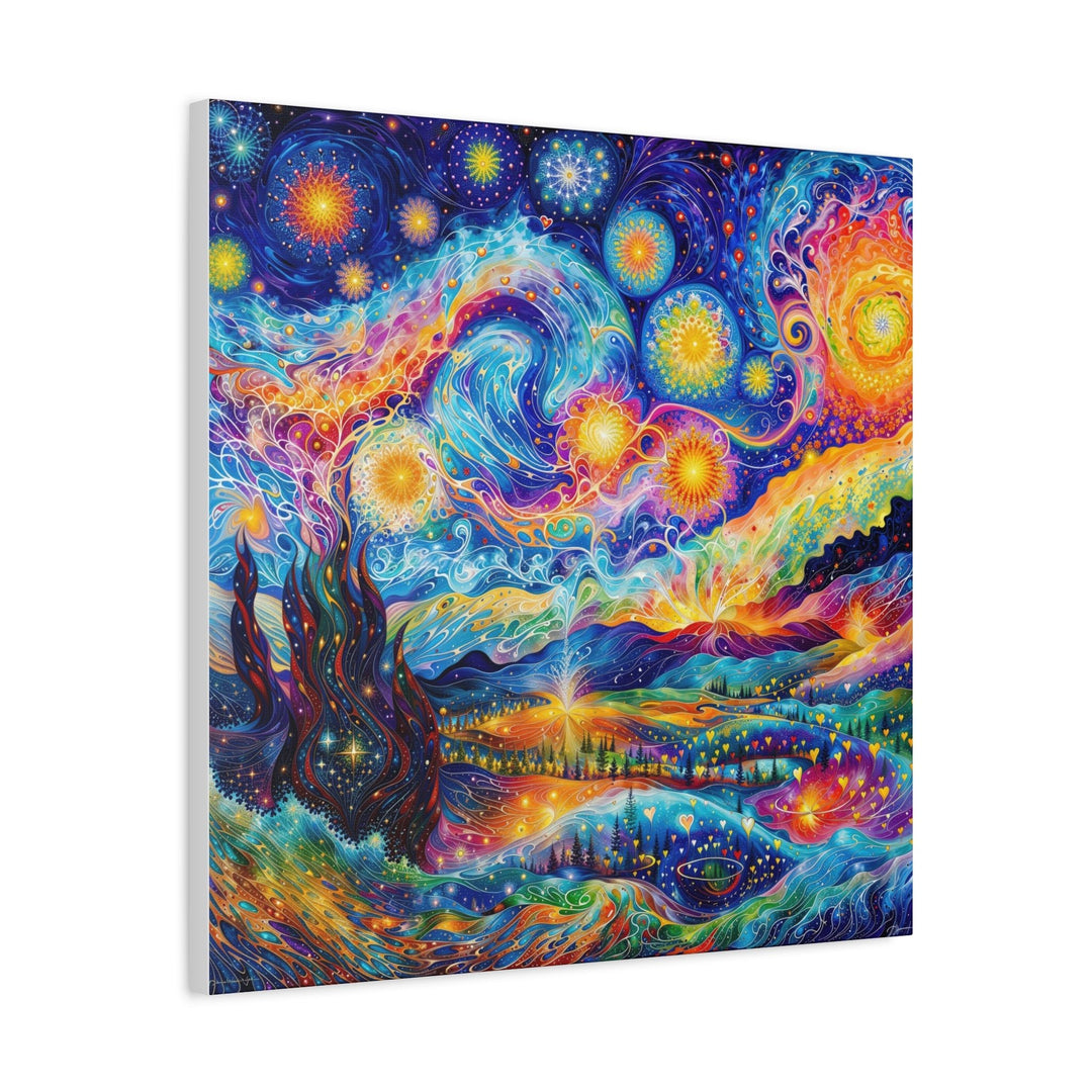 Cosmic Vibrant Landscape - Matte Canvas Print 1.25" - Canvas - g(0D·IO) - 36" x 36" - 1.25" -