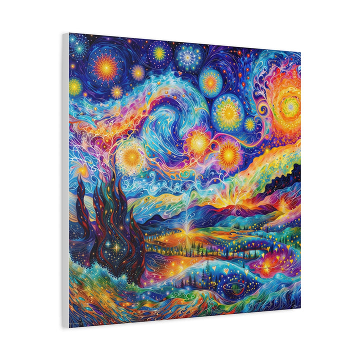 Cosmic Vibrant Landscape - Matte Canvas Print 1.25" - Canvas - g(0D·IO) - 36" x 36" - 1.25" -