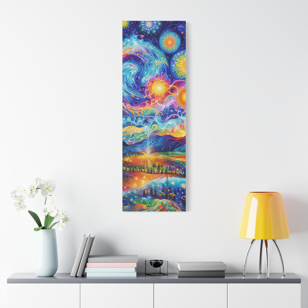 Cosmic Vibrant Landscape - Matte Canvas Print 1.25" - Canvas - g(0D·IO) - 36" x 36" - 1.25" -