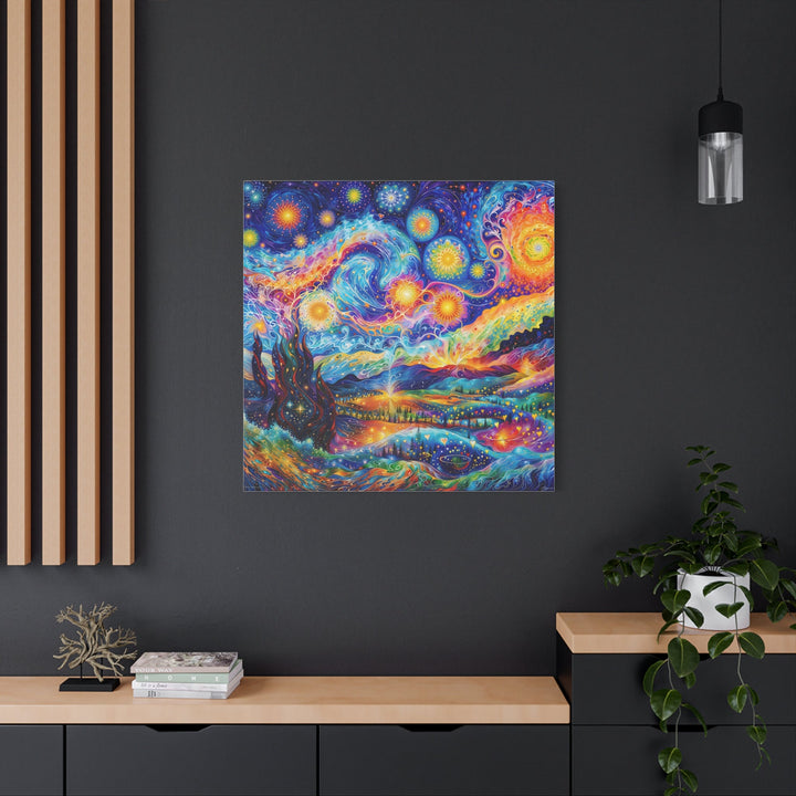 Cosmic Vibrant Landscape - Matte Canvas Print 1.25" - Canvas - g(0D·IO) - 36" x 36" - 1.25" -