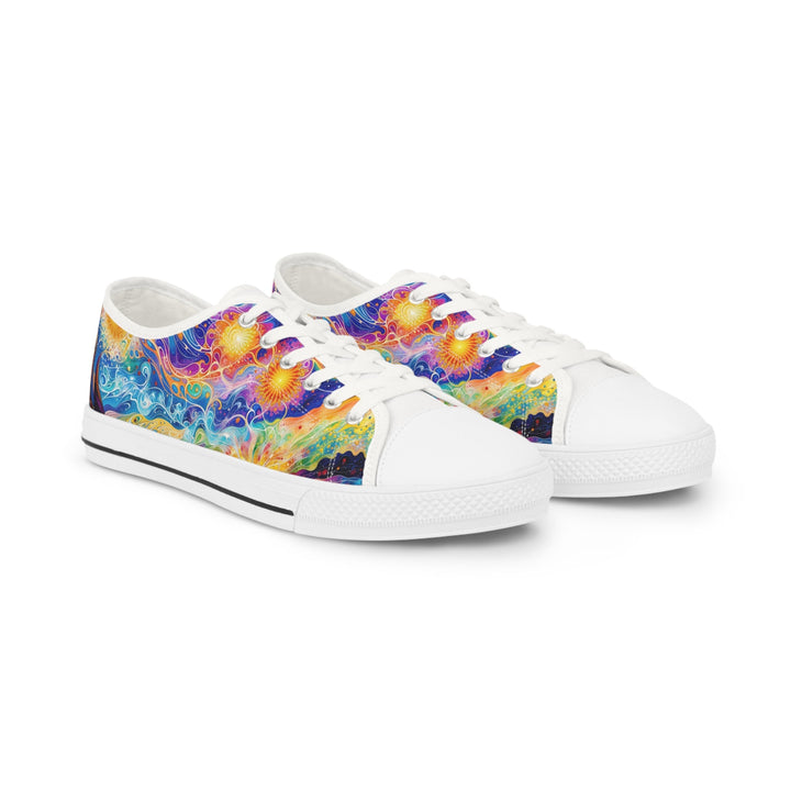 Cosmic Vibrant Landscape - Men's Lowtop Sneakers - Shoes - g(0D·IO) - US 5 - White sole -