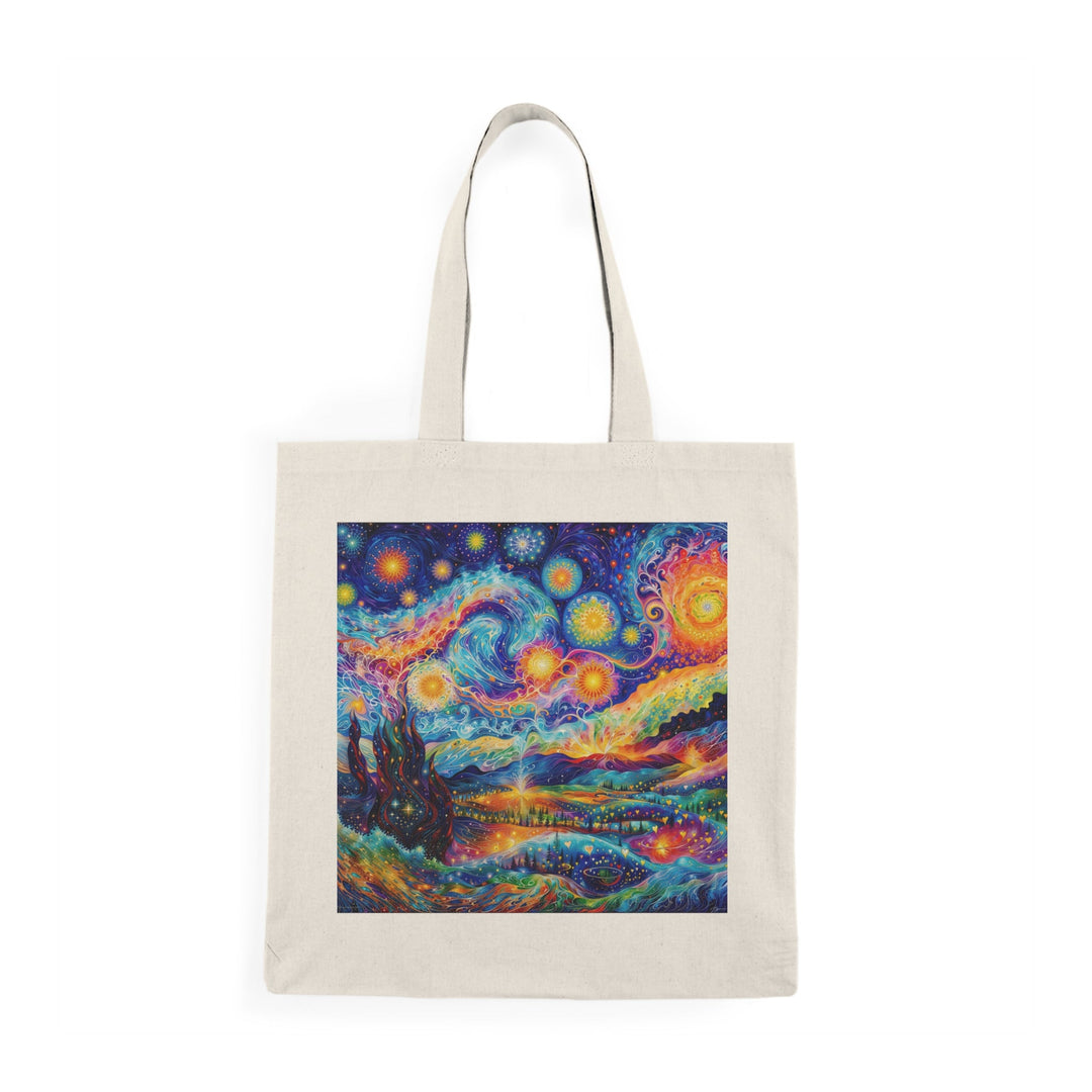 Cosmic Vibrant Landscape - Natural Tote Bag - Bags - g(0D·IO) - 15" x 16" - Natural -