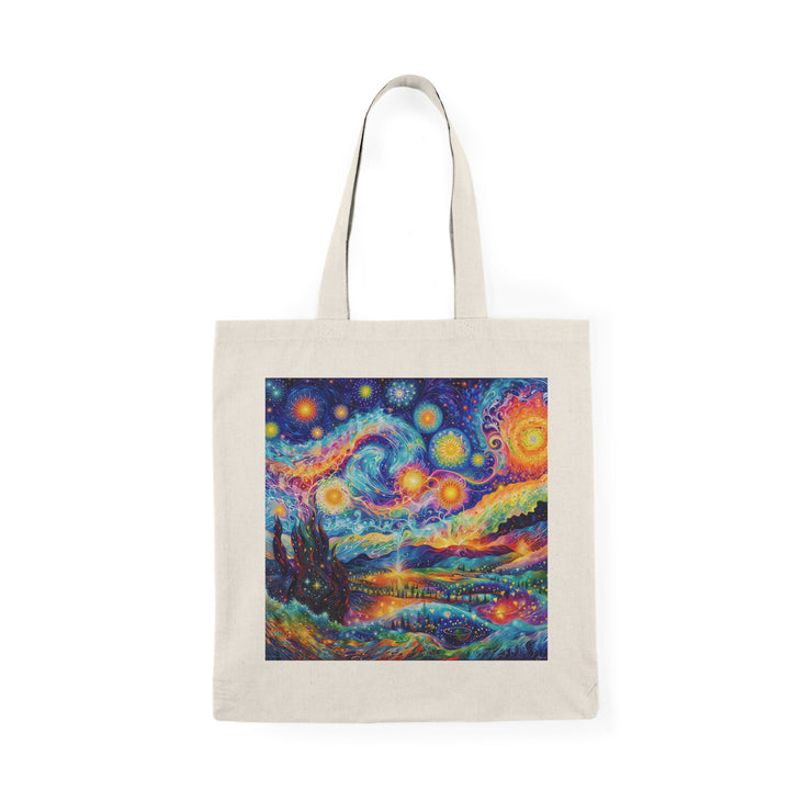 Cosmic Vibrant Landscape - Natural Tote Bag - Bags - g(0D·IO) - 15" x 16" - Natural -