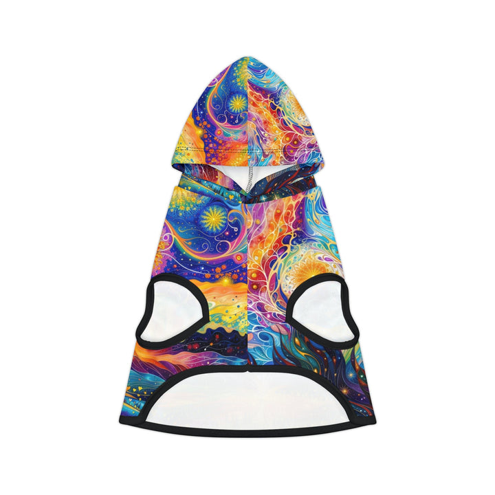 Cosmic Vibrant Landscape - Pet Hoodie - Pets - g(0D·IO) - XXS - Black Rib -