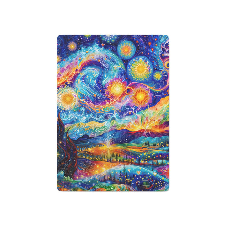 Cosmic Vibrant Landscape - Poker Cards - Paper products - g(0D·IO) - 2.47" x 3.47" - White - Semi Glossy