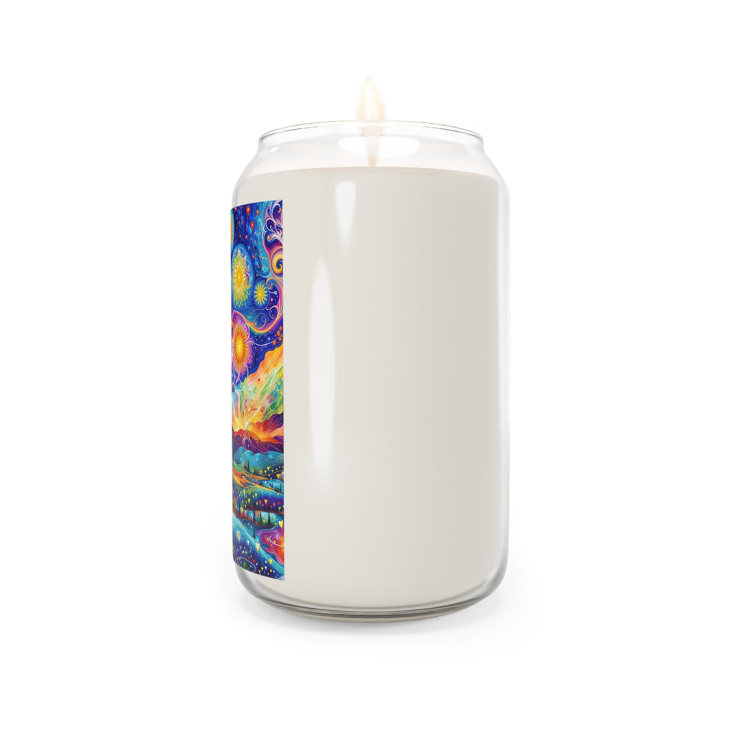 Cosmic Vibrant Landscape - Scented Candle - Home Decor - g(0D·IO) - Vanilla Bean - 13.75oz -