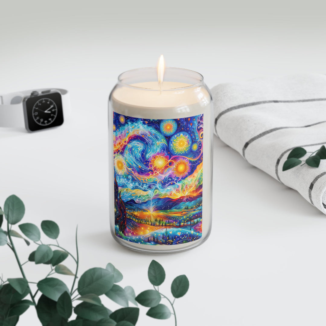 Cosmic Vibrant Landscape - Scented Candle - Home Decor - g(0D·IO) - Vanilla Bean - 13.75oz -