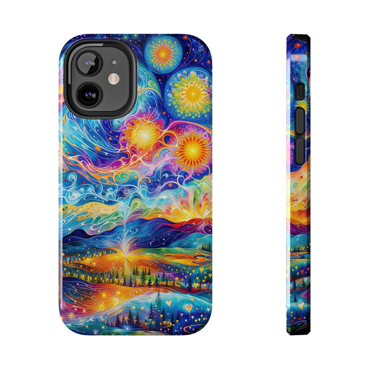 Cosmic Vibrant Landscape - Tough Phone Case - Phone Case - g(0D·IO) - iPhone 12 Mini - -