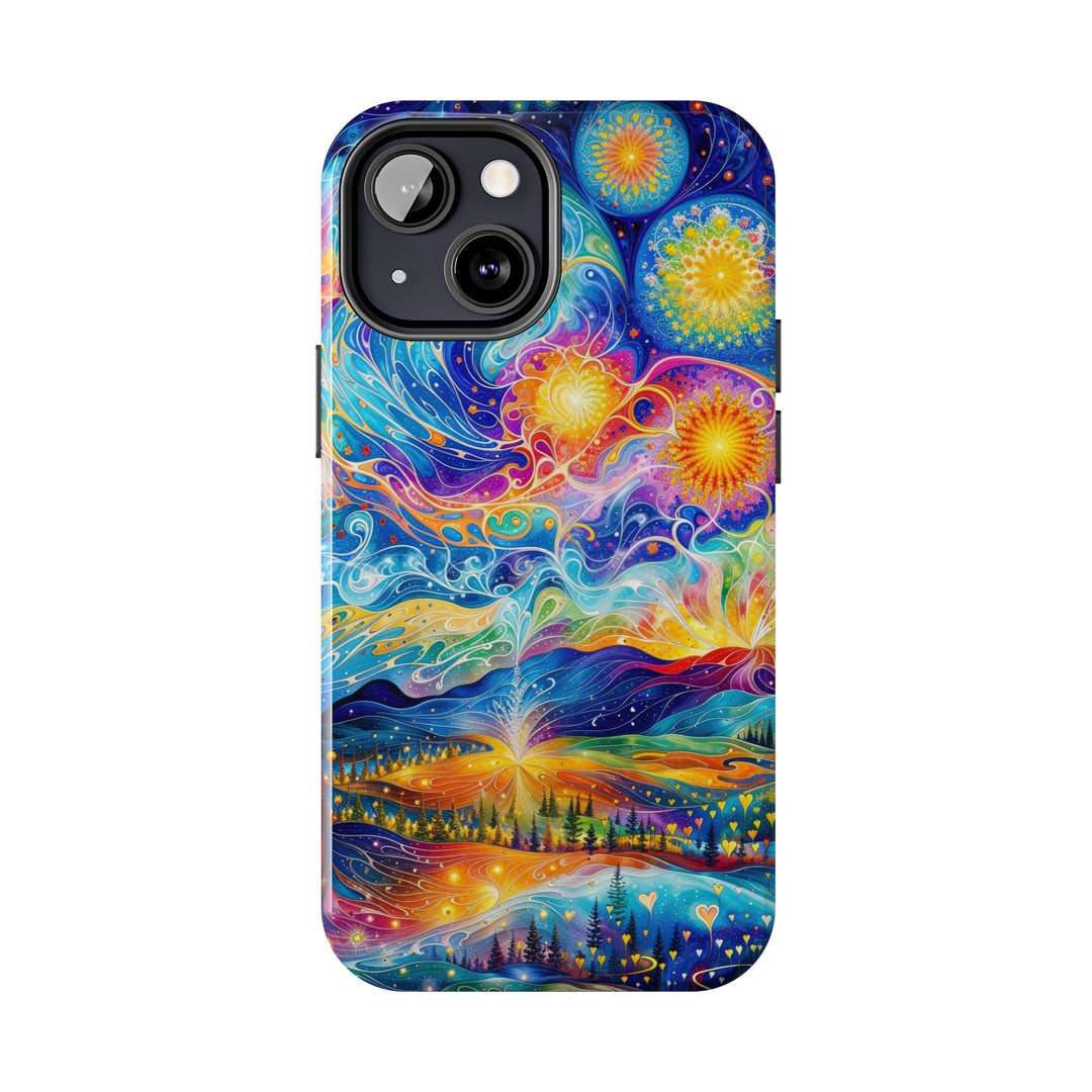 Cosmic Vibrant Landscape - Tough Phone Case - Phone Case - g(0D·IO) - iPhone 13 Mini - -