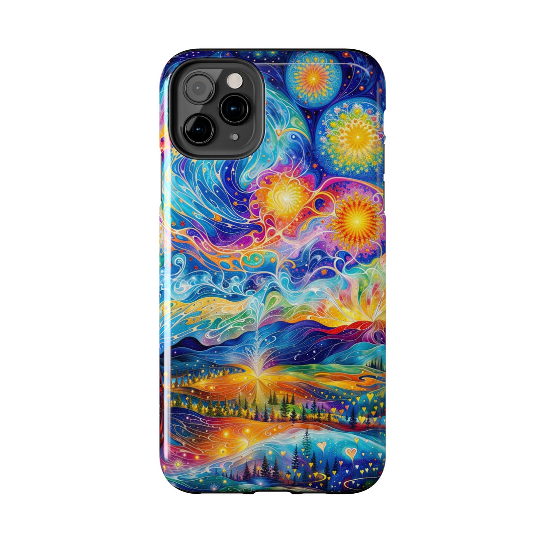 Cosmic Vibrant Landscape - Tough Phone Case - Phone Case - g(0D·IO) - iPhone 13 Mini - -