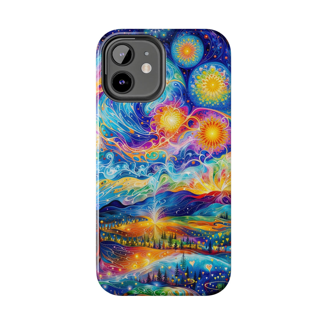 Cosmic Vibrant Landscape - Tough Phone Case - Phone Case - g(0D·IO) - iPhone 13 Mini - -