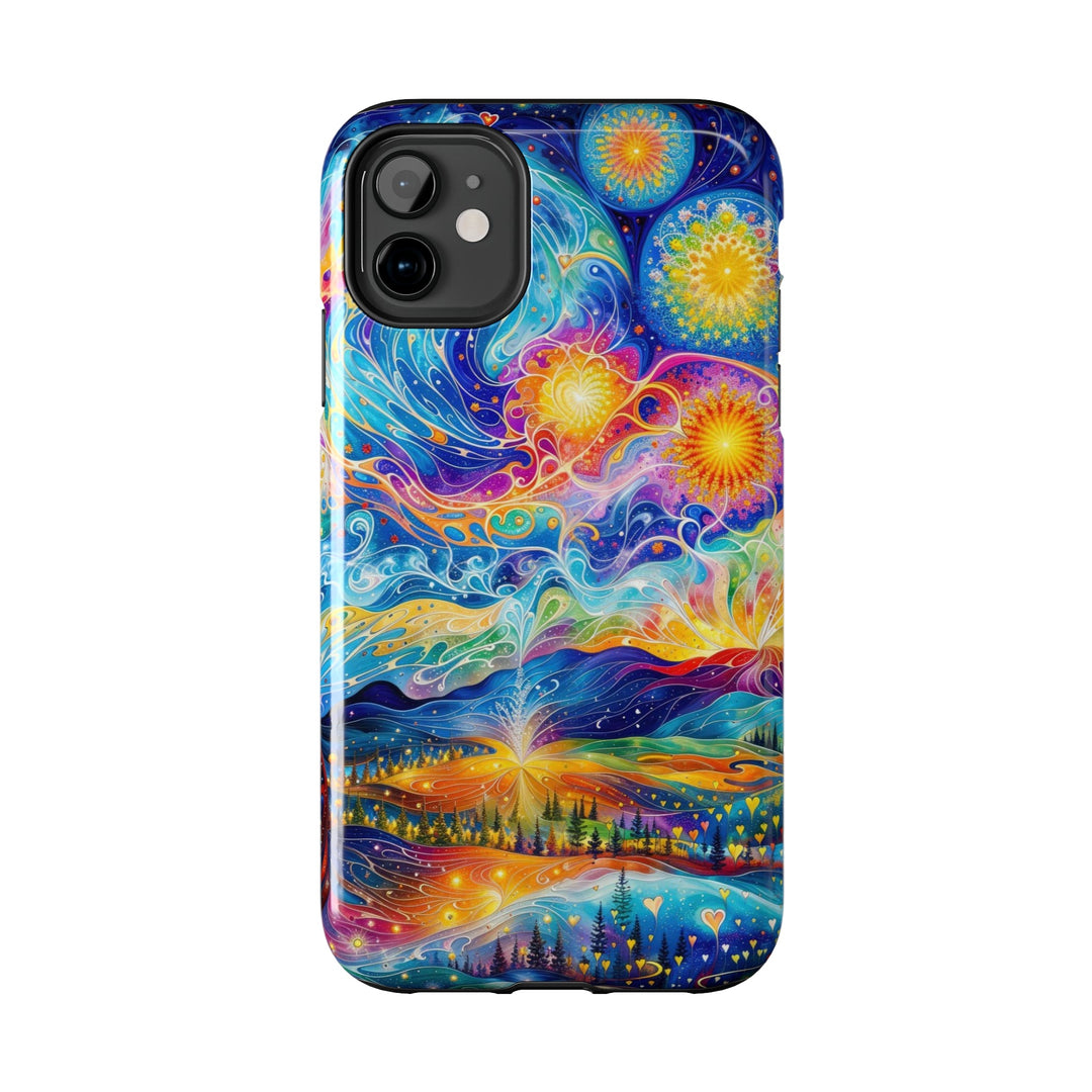 Cosmic Vibrant Landscape - Tough Phone Case - Phone Case - g(0D·IO) - iPhone 13 Mini - -