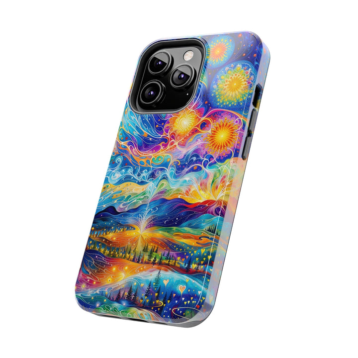 Cosmic Vibrant Landscape - Tough Phone Case - Phone Case - g(0D·IO) - iPhone 13 Mini - -