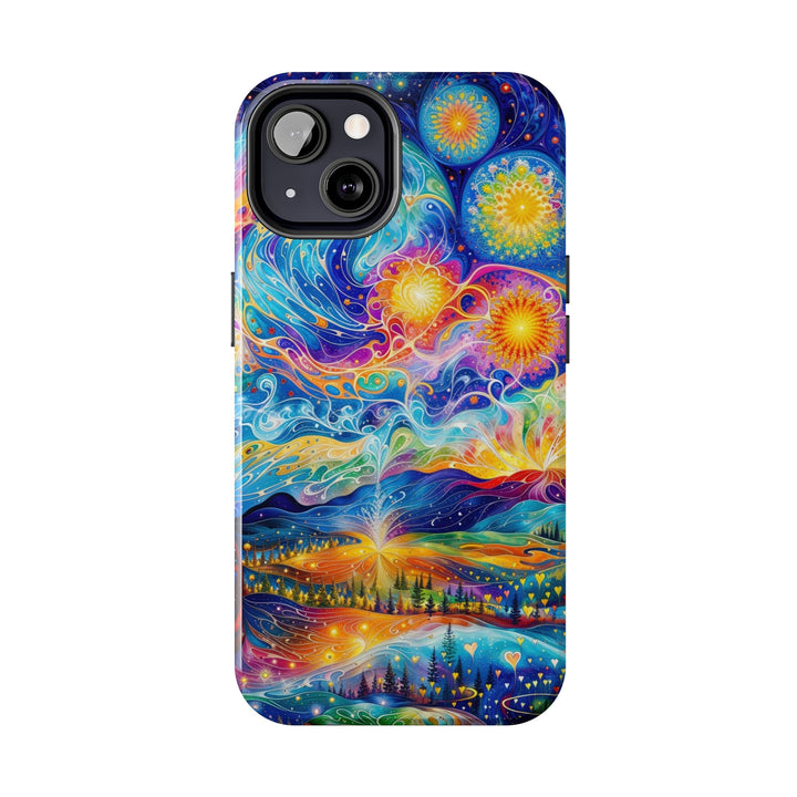 Cosmic Vibrant Landscape - Tough Phone Case - Phone Case - g(0D·IO) - iPhone 13 Mini - -