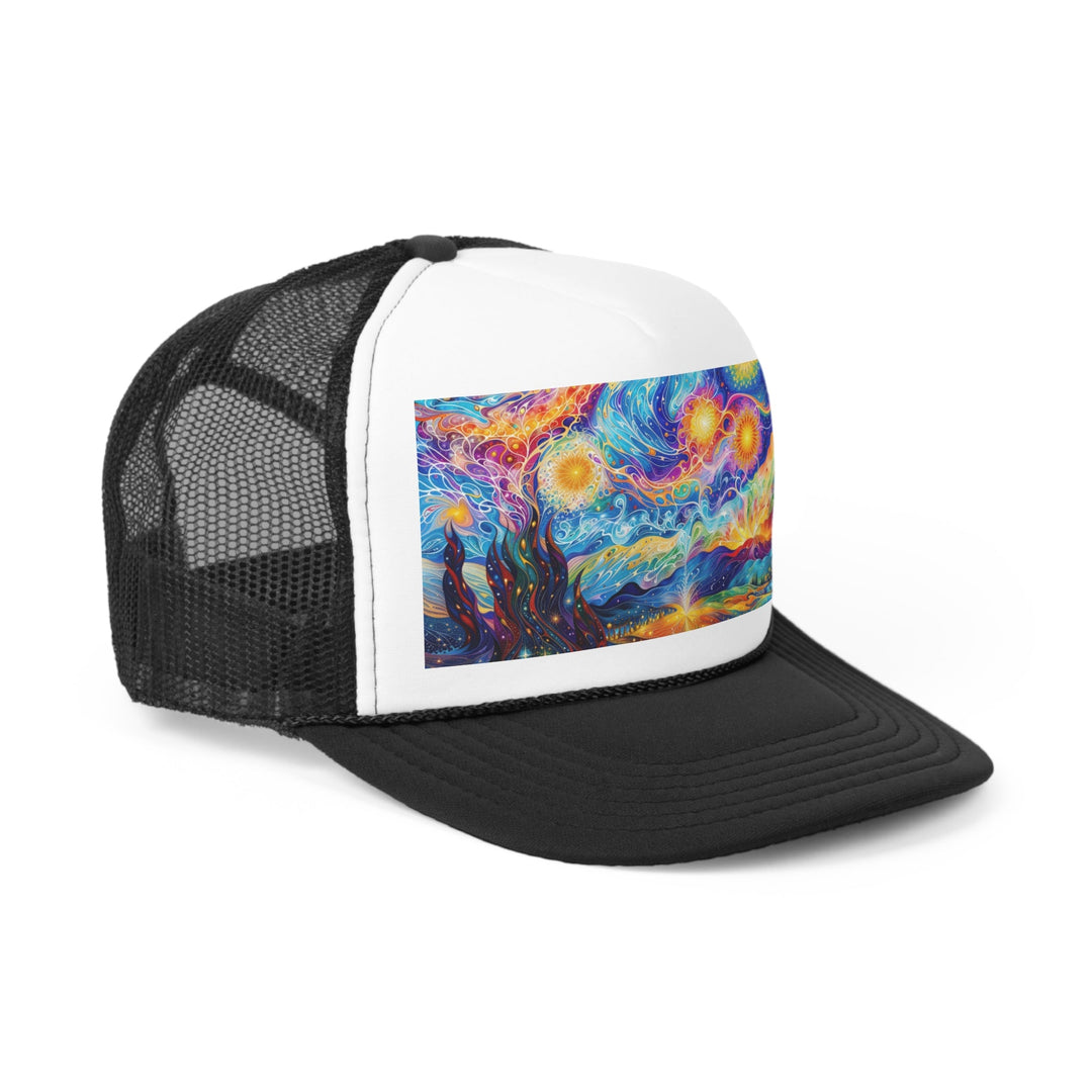 Cosmic Vibrant Landscape - Trucker Hat - Hats - g(0D·IO) - Pink - One size -