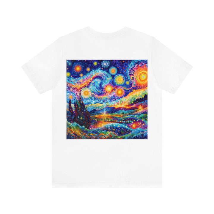 Cosmic Vibrant Landscape - Unisex Jersey Short Sleeve Tee - T-Shirt - g(0D·IO) - Black - S -