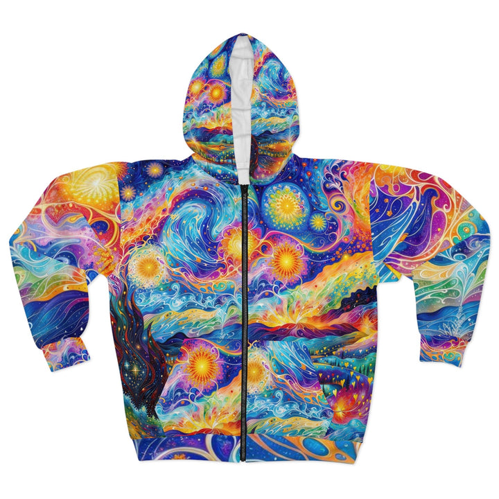 Cosmic Vibrant Landscape - Unisex Zip Hoodie - All Over Prints - g(0D·IO) - XS - -