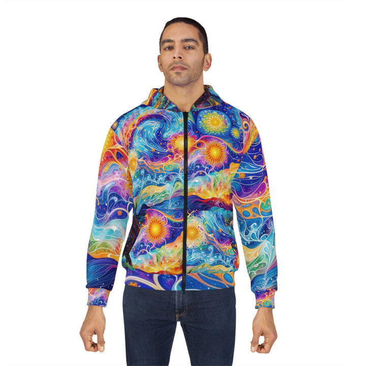 Cosmic Vibrant Landscape - Unisex Zip Hoodie - All Over Prints - g(0D·IO) - XS - -