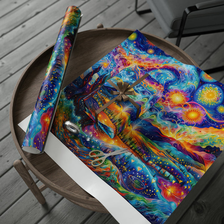 Cosmic Vibrant Landscape - Wrapping Paper - Home Decor - g(0D·IO) - 30" x 180" - Matte -