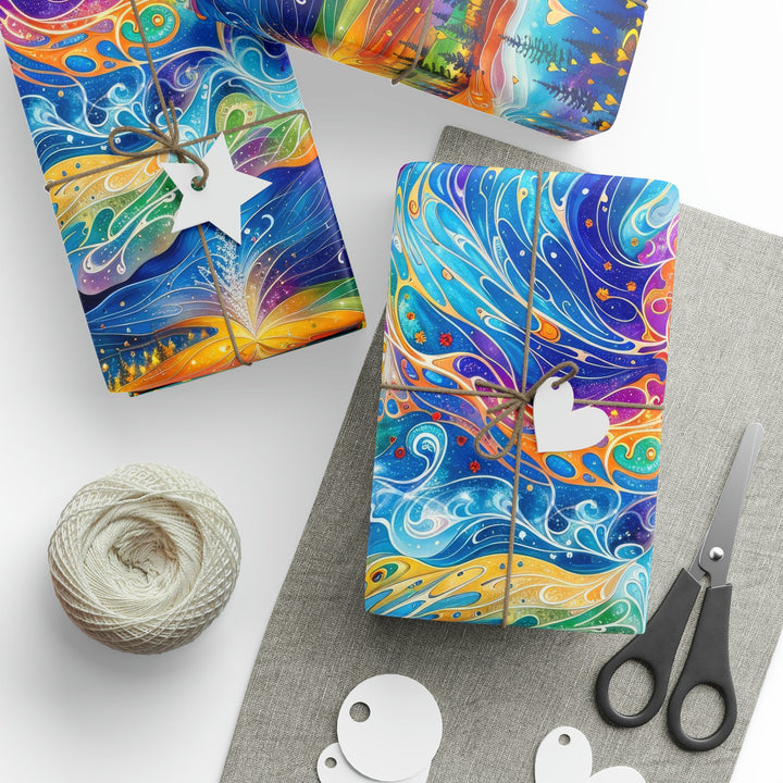 Cosmic Vibrant Landscape - Wrapping Paper - Home Decor - g(0D·IO) - 30" x 180" - Matte -