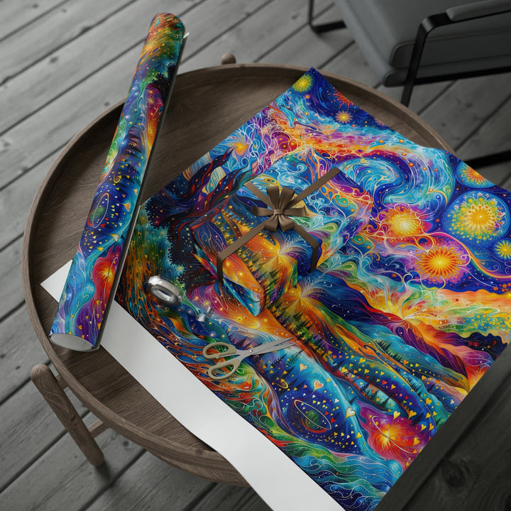 Cosmic Vibrant Landscape - Wrapping Paper - Home Decor - g(0D·IO) - 30" x 180" - Matte -