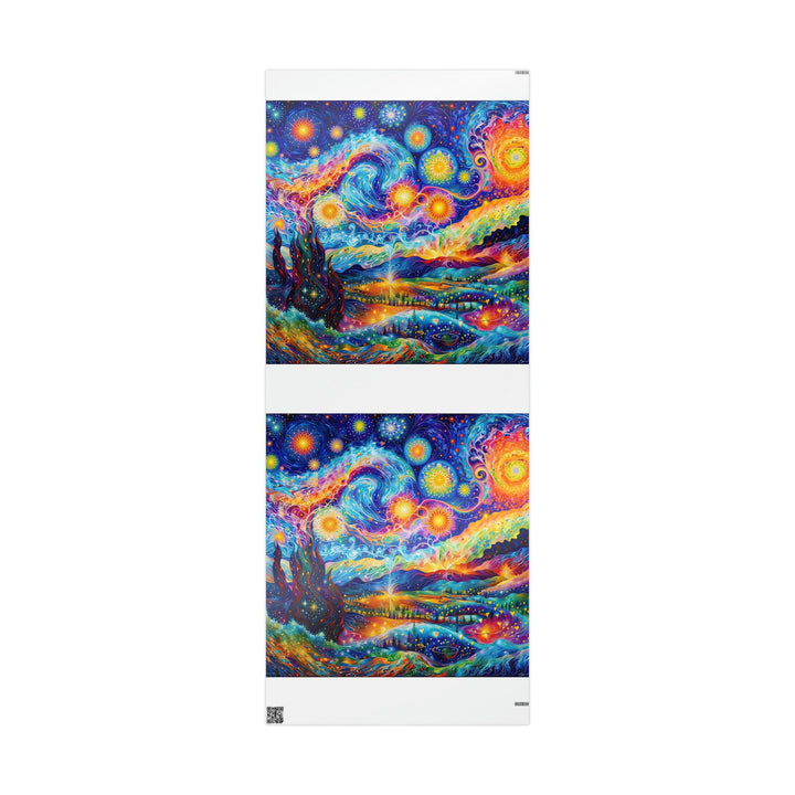 Cosmic Vibrant Landscape - Wrapping Paper - Home Decor - g(0D·IO) - 30'' x 72'' - Glossy -