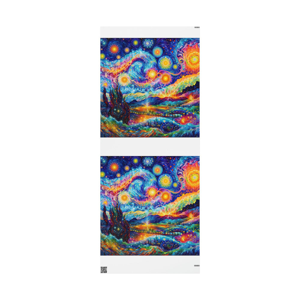 Cosmic Vibrant Landscape - Wrapping Paper - Home Decor - g(0D·IO) - 30'' x 72'' - Matte -