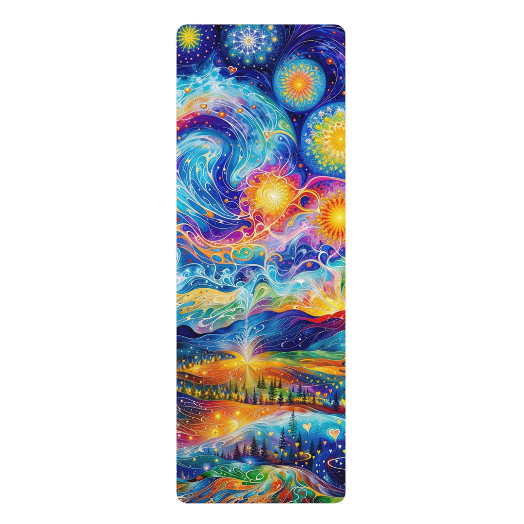 Cosmic Vibrant Landscape - Yoga Mat - Home Decor - g(0D·IO) - 24” x 68” - -