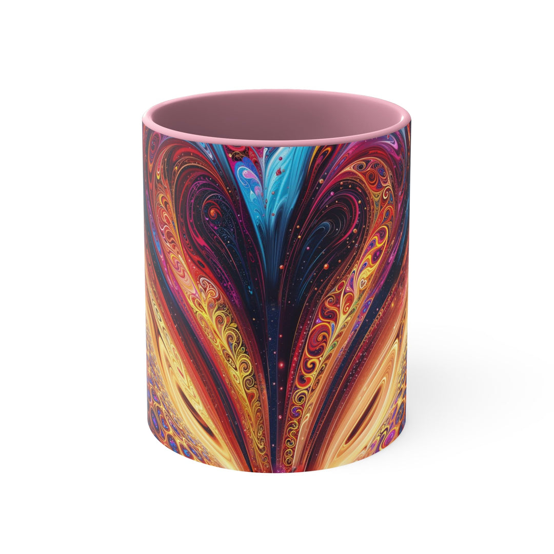 Cosmic Vibrant Swirls - Accent Coffee Mug - Mug - g(0D·IO) - Pink - 11oz -