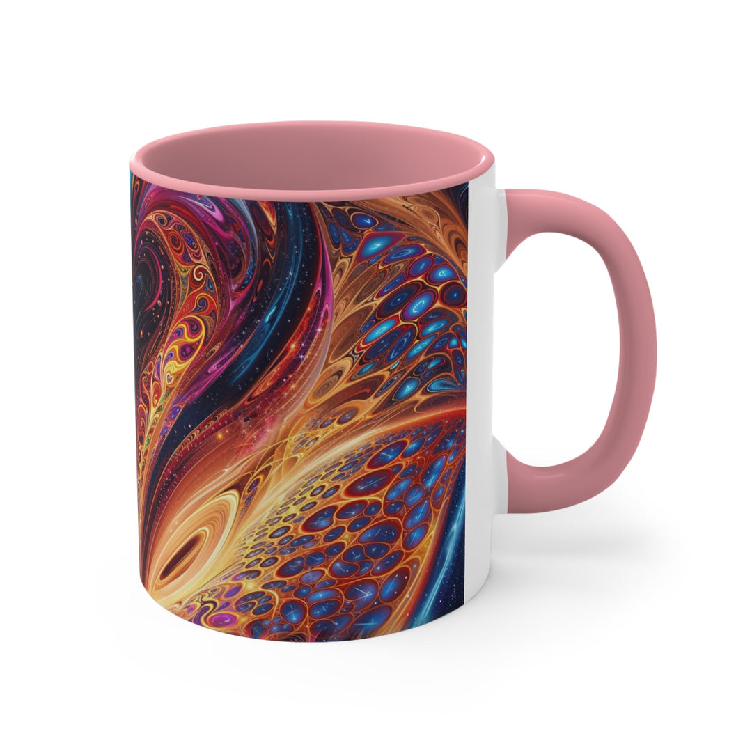 Cosmic Vibrant Swirls - Accent Coffee Mug - Mug - g(0D·IO) - Pink - 11oz -