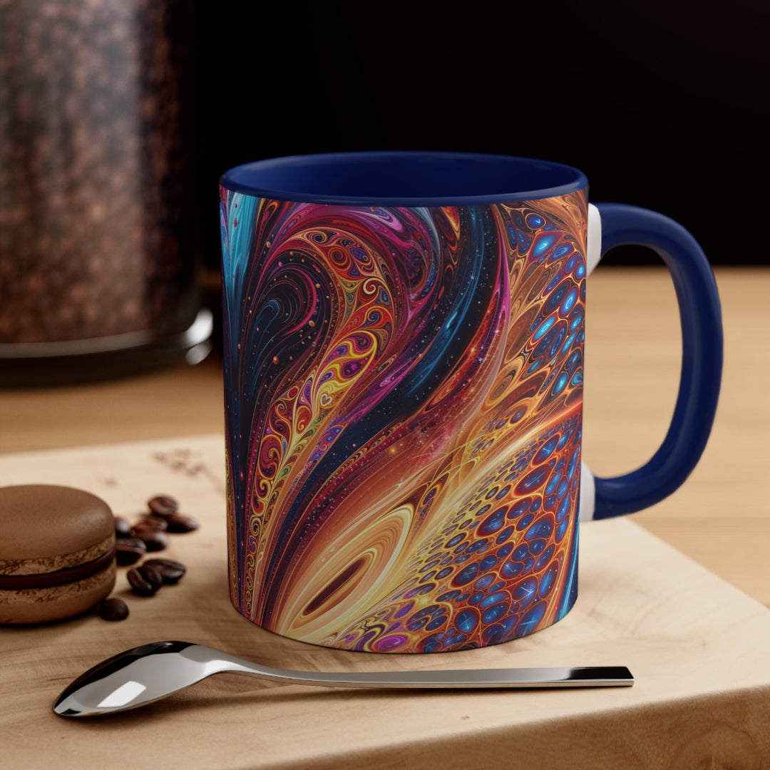 Cosmic Vibrant Swirls - Accent Coffee Mug - Mug - g(0D·IO) - Pink - 11oz -